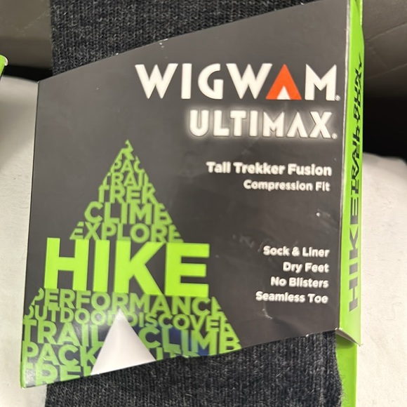 🥷🏿🥷🏿🥷🏿 Bundle 2 pairs of socks Wigwam Ultimax Tall Fusion Compression Fit - Picture 4 of 7